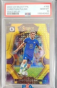 Christian Pulisic 2022-23 Panini Select EPL Gold Mojo #182 Chelsea #09/10 PSA 10 - Picture 1 of 2