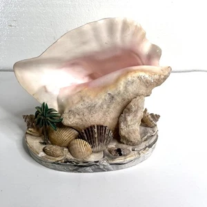 Vintage MCM Seashell Conch Shell Kitschy Night Light TV Lamp - Picture 1 of 9
