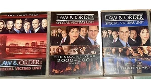 Law & Order Special Victims Unit pre-owned DVDs seasons 1, 2, 3 OUTER SLEEVE - Imagen 1 de 1