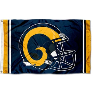 Los Angeles Rams Gold Helmet Banner Flag - Picture 1 of 7