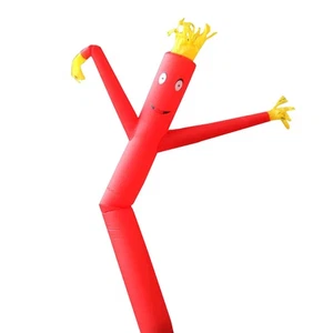 Tubo inflable publicitario hombre 12 pies inflable mosca chico ondulado rojo sin soplador - Imagen 1 de 1