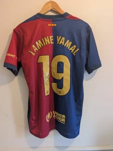 Lamine Yamal Signed Barcelona Shirt Printed Autograph - Picture 1 of 5