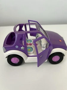 Vintage 2001 Polly Pocket Purple Jeep Car Flip Up Seats - Picture 1 of 6