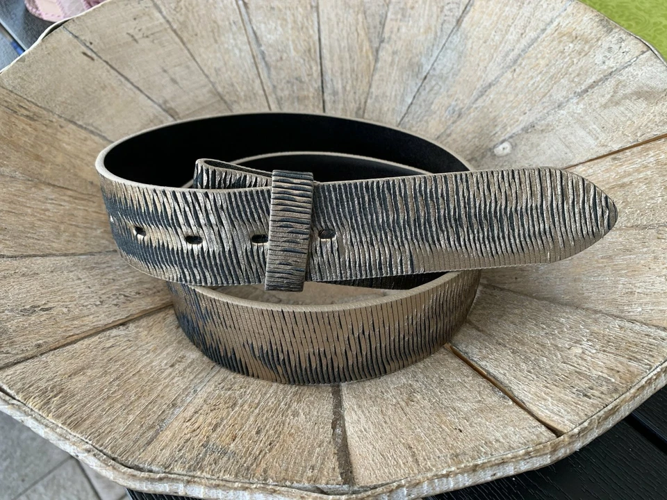 UmjuBELT Ledergürtel "Glow Metallic bronze-black"