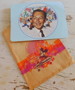 Vintage Walt Disney World Unused Postcard and Paper Bag - Picture 1 of 5