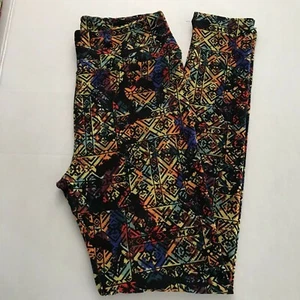 Lularoe Leggings  Multi Color Geo Print SZ OS One Size NWOT - Picture 1 of 4