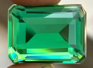 114.5 Cts Huge Green Emerald Colombian Emerald Cut Loose Gemstone for Best Price - Picture 1 of 10