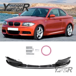 Front Bumper Lip Spoiler For 2007-2013 BMW 1 Series E82 E88 M Sport Carbon Style - Picture 1 of 18