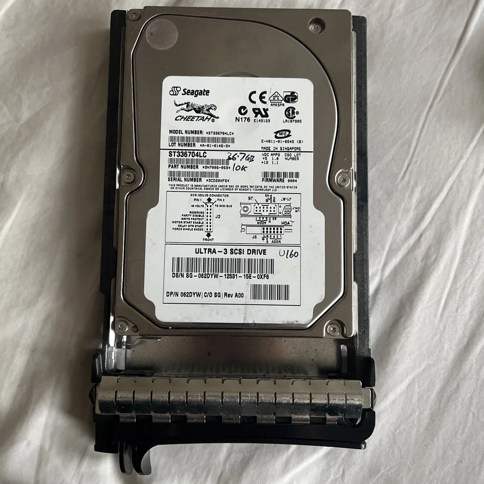 36GB Seagate Cheetah ST336704LC PN:9N7006-069 3.5" 80-Pin Ultra3 SCSI Hard Drive - Image 1 of 1