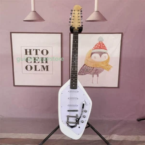 Custom Phantom XII White Chitarra Elettrica 12 Corde Tremolo SSS Pickup Solid - Foto 1 di 9