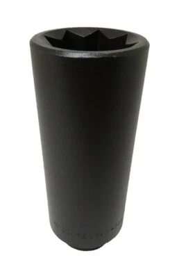 White USA Lineman socket 1/2" drive 13/16", 8 point impact socket 3-1/2" Long