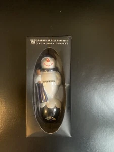 NFL The Memory Company Snowman On Bell Ornament Baltimore Ravens - Picture 1 of 2