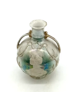 Antique Sevres Porcelain Opalescent Cameo 5" Vase Neoclassical France - Picture 1 of 8