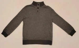 Cat And Jack Boy's Sz S 6-7 Pullover Gray Sweater Button Turtleneck - Picture 1 of 3