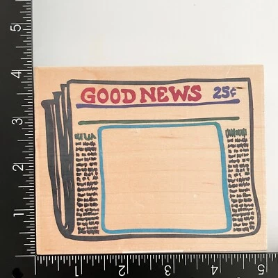 Marco de periódico All Night Media Posh 550K20 sello de goma montado en madera Foto 1 de 3