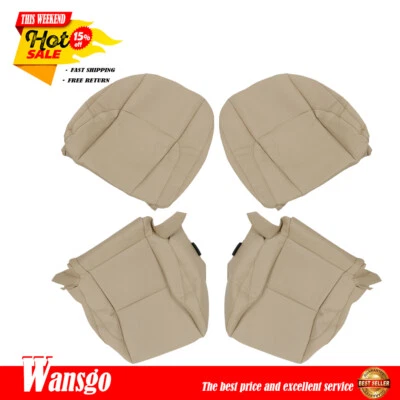 For Lexus ES350 Driver & Passenger Bottoms-Tops Leather Seat Covers Tan 07-09 - Image 1 of 4