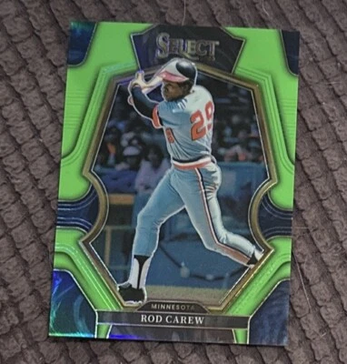 2023 Rod Carew /75 Panini Select Neon Green Refractor - Image 1 of 2
