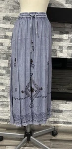 MPH Maxi Skirt Straight Embroidered Womens SZ L - Picture 1 of 11