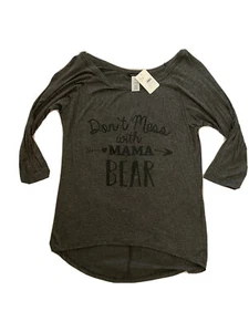 Sweet Claire Womens Small S Graphic Tee T-Shirt Top Don't Mess with Mama Bear - Picture 1 of 3