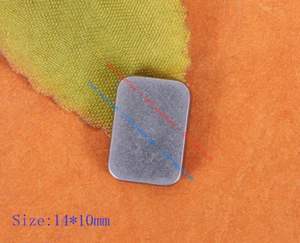 50X Punk 14*10mm Flat Rectangle Fast Rivet Stud Leathercraft Belt Bag Conchos - Picture 1 of 10