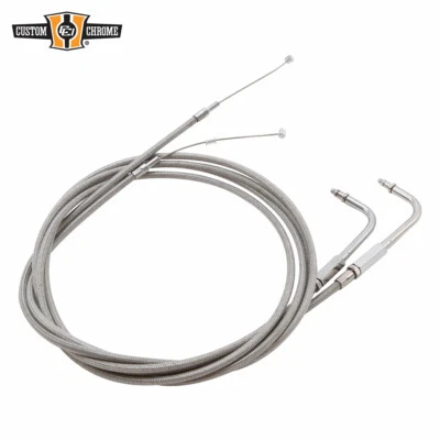 169cm Throttle Cable Stainless Fit For Harley Dyna Softail 96-07 FXD FLST 96-10 - Image 1 of 4