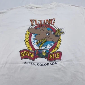 vintage 90s FLYING DOG BREW PUB ASPEN, COLORADO T-Shirt L/XL cartoon beer - Picture 1 of 8