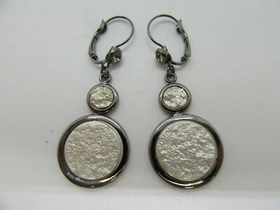 Pendientes Acero Inoxidable Color Gris Piedra Foto 1 de 4