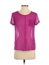 Brooklyn Industries Women Pink Short Sleeve Blouse XS