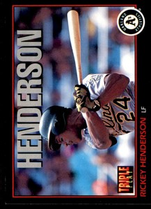 1993 TRIPLE PLAY RICKEY HENDERSON OAKLAND ATHLETICS #219