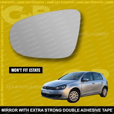 Driver Side WIDE ANGLE WING MIRROR GLASS VW Transporter T5 2010-2016