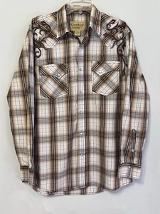 COWBOY LEGEND Herren Large Tall Langarm Druckknopf bestickt Western Hemd - Bild 1 von 8