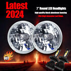 Pair 7" Inch Round Led Headlights Hi Lo Beam H4 Bulbs For Mazda Rx-7 1979-1985