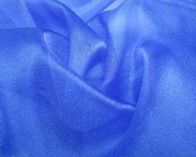 Organza Fabric - ROYAL BLUE - Snow Organza Sheer Costume Craft Fabric Material - Image 1 of 2