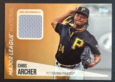 2019 Topps Series 2 Chris Archer Major League Material Game Used Jersey Pirates - Image 1 of 2