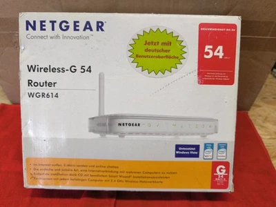 NETGEAR WGR614 54 Mbps 4-Port 100 Mbps Verkabelt Router (WGR614GR) - Bild 1 von 4