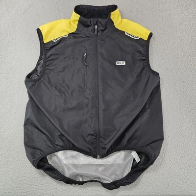 Мужской спортивный жилет RLX Polo большой черный желтый функциональная ветровка на молнии - Изображение 1 из 4