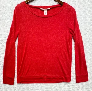 Victoria's Secret Women's Scoop Neck Red Knit Sweater Size Small S Lightweight - Picture 1 of 7