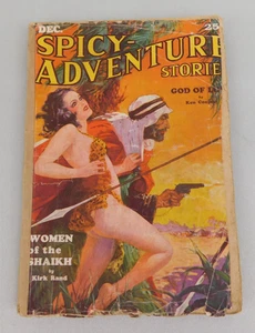 Spicy Adventure Stories Dezember 1934 Pulp Magazine Women of the Shaikh #C903 - Bild 1 von 12