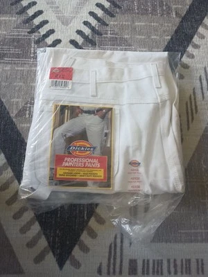 Мужские профессиональные брюки художника Dickies Basics белые размер 42x32 - Изображение 1 из 4