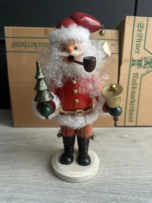 Ulbricht Räuchermann Weihnachtsmann Erzgebirge Volkskunst Rarität Seiffen Glocke - Bild 1 von 4