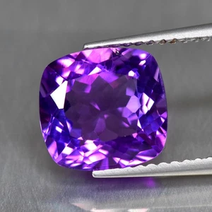 2.99Ct Cushion_Grand look Natural Vivid Purple Amethyst Gemstone _Bolivia - Picture 1 of 1
