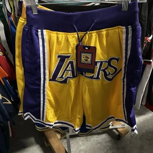 Los Angeles Lakers Purple Gold Yellow Summer League Just Don Summer Shorts Sz S - Picture 1 of 13