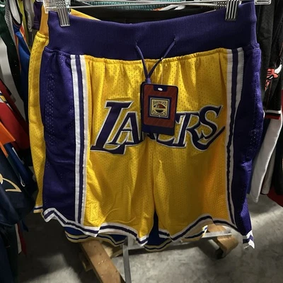 Los Angeles Lakers Purple Gold Yellow Summer League Just Don Summer Shorts Sz S - Image 1 of 4