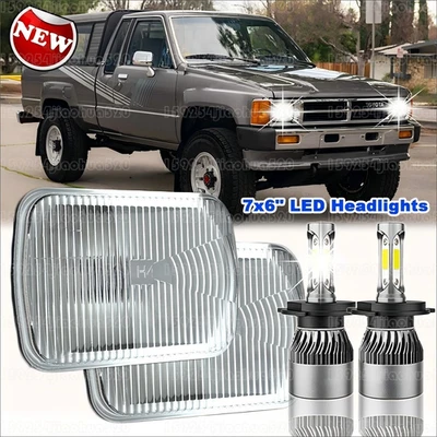 Par de faros LED H4 DRL de 7x6" 5x7" para camioneta Toyota 1982-1995 4Runner Foto 1 de 4