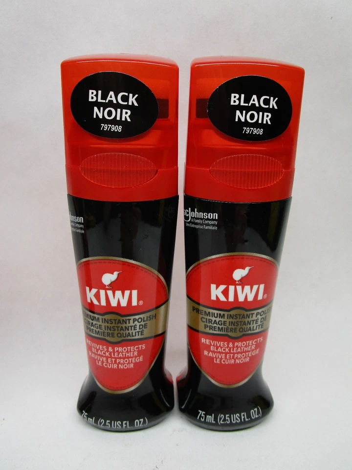 Kiwi Instant Shine & Protect Liquid Shoe Polish Black 1 Bottle with Black