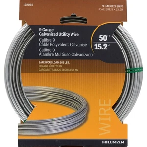 Hillman 50 ft. L 165 lb. cap. Galvanized Stranded Steel Wire 9 ga. - Picture 1 of 1