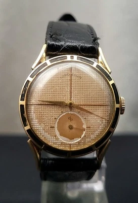 Lord Elgin 14K Gold Filled Vintage Clubman Watch~Waffle/Honeycomb Dial~Runs - Image 1 of 4