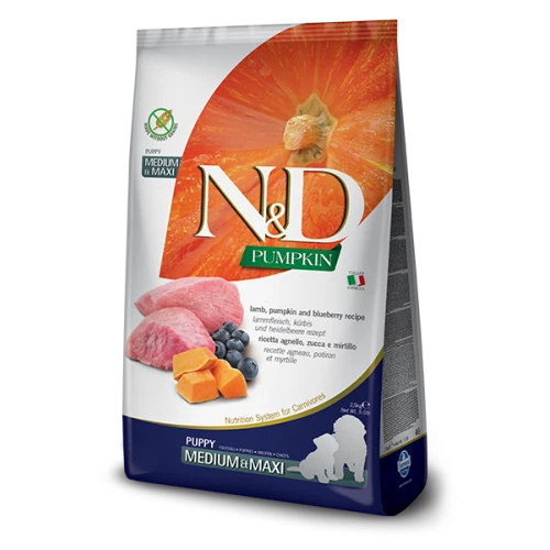 Farmina N&D Pumpkin Puppy Medium Maxi Agnello, Zucca e Mirtilli 12 kg Cane - Immagine 1 di 1