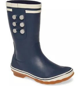 Sperry Saltwater Damen wasserdicht hoher Regenstiefel - marineblau 7,5-11 - Bild 1 von 6
