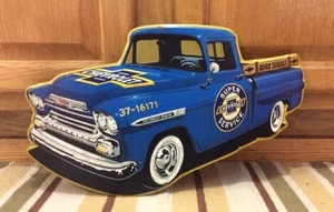Chevrolet Apache Truck Sign Super Service Gas Garage Vintage Style Wall Decor - Picture 1 of 4